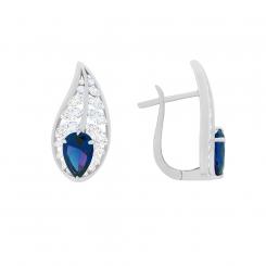 Ohrringe aus 925 Silber mit blauen und farblosen Zirkonia 7099016 Ohrringe Ipekyolu Ohrringe aus 925 Silber mit blauen und farblosen Zirkonia
