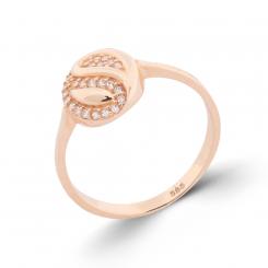 Ladies' ring in 585 rose gold with zirconia
