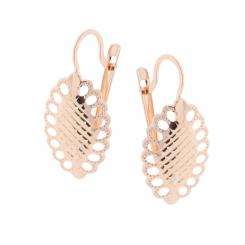 Structured earrings in 585 rose gold