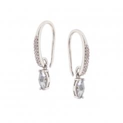 Ohrringe aus 925 Silber mit Zirkonia und hängenden Kristallen