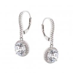Earrings in 925 silver with zirconia