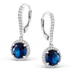 Серьги из серебра 925 пробы с цирконием
