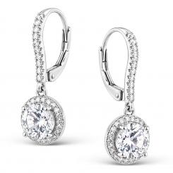 Серьги из серебра 925 пробы с цирконием