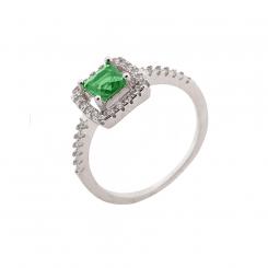 Ladies' ring in 925 silver with zirconia (color selection)