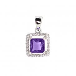 Pendant in 925 silver with zirconia (choice of color)