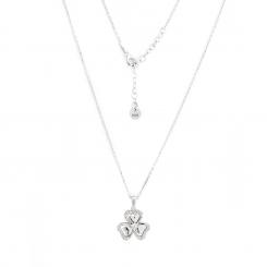 Necklace in 925 silver with a flower pendant with Swarovski zirconia