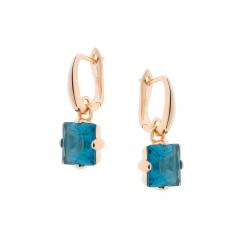 Earrings in gold-plated 925 silver with glass crystals