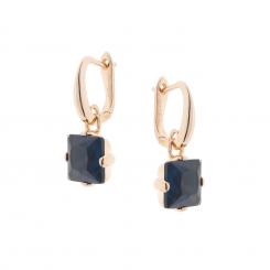 Earrings in gold-plated 925 silver with glass crystals