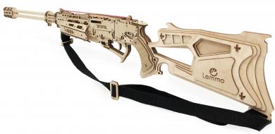 Lemmo 3D-Конструктор - деревянное ружье-резинкострел "Шторм", 80 см