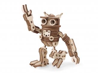 Lemmo 3D wooden model kit - moving robot "PHIL".