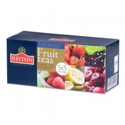 Fruit Assorted Tea (25 Beutel je 1,5 g) - Früchtee-Mix mit 5 Geschmackrichtungen Fruit Teas 01 Riston Riston Assorted Fruit Tea - Schwarzer Aromatee (25 Beutel, 5x5)