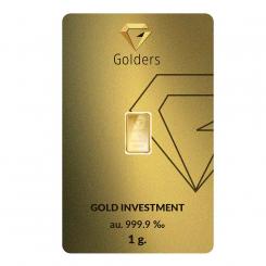 Golders fine gold investment gold 999.9 - 1 gram gold bar