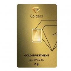 Golders fine gold investment gold 999.9 - 2 gram gold bar
