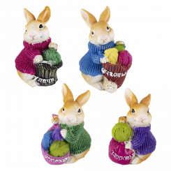 Money box bunny in 4 variants health happiness success blessing