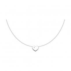 Sokolov Цепочка с кулоном в форме сердца из серебра 925 пробы с бриллиантом