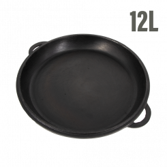Cast iron lidded frying pan for Kasan 12 L