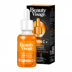 Beauty Visage Anti-Stress Serum Vitamin C+ for Face and Eye Area, 30 ml