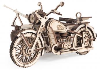 Lemmo 3D model kit wooden motorcycle with sidecar "URAN".