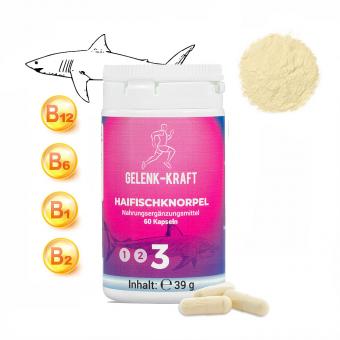 Nahrungsergänzungsmittel mit Vitaminen und Haifischknorpel, 60 Kapseln ...