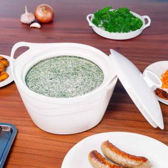 SMAK Thermoschüssel-Set aus Edelstahl, 3er Set Warmhalteschüssel mit Deckel