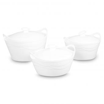 SMAK Thermoschüssel-Set aus Edelstahl, 3er Set Warmhalteschüssel mit Deckel