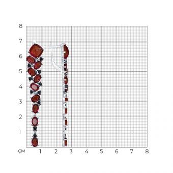 Серебряные серьги 925 пробы с кристаллами Swarovski и фианитами​
