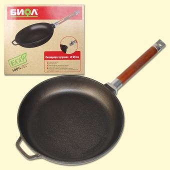 BIOL Bratpfanne mit abnehmbarem Griff aus hochwertigem Gusseisen Ø 26 cm