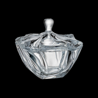Bohemia Crystal Bonboniere mit Deckel NEPTUNE