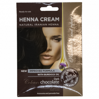 Fito Kosmetik henna cream, bitter chocolate, with burdock oil, 50 ml