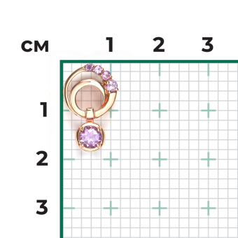 Pendant in rose gold 585 with amethysts in a modern round design