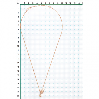 Fine necklace in 585 rose gold with wing and heart pendants