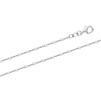 Тонкая цепочка из серебра 925 пробы, ширина около 1 мм, вес в 40 см около 2,32 г.