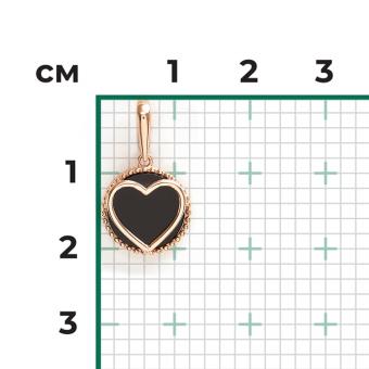 Anhänger, Russisches Rotgold 585, mit Onyx, Höhe ca. 20 mm