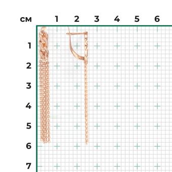 Elegante Ohrhänger aus 585er Rotgold mit feinen Kettengliedern – Höhe ca. 58 mm