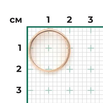 Женское кольцо, русское красное золото 585 пробы, с фианитом, ширина ≈ 5 мм