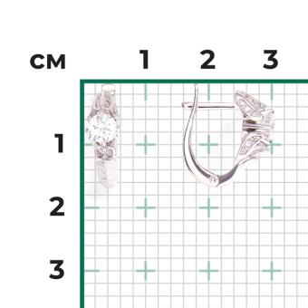 Ohrringe aus 585er Weißgold mit Zirkonia - Durchmesser ca. 5 mm, Höhe ca. 16 mm