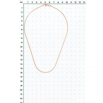 Цепочка, русское красное золото 585 пробы, ширина ≈ 1,5-2 мм, вес в 55 см ≈ 3,31 гр.