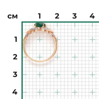 Damenring, Russisches Rotgold 585, mit Chalzedon - Steingröße ca. 8х6 mm, mit Zirkonia, Ringbreite ca. 8 mm