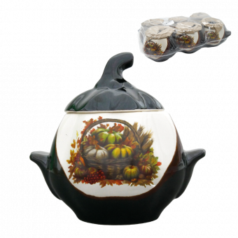 Горшочек для запекания "Тыква" с ручками, 0,75 л, (набор из 6 шт)