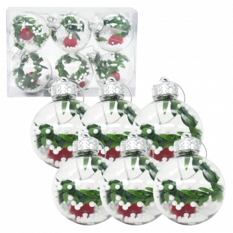 Weihnachtskugeln, Ø 6 cm, (6er-Set)