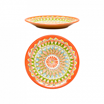 Lagan Mechrob made of ceramic, handmade, orange, Ø 28 cm