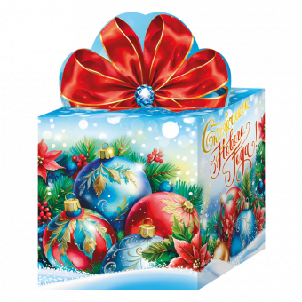 Faltbare Geschenkverpackung Kugeln für 400 g Süßwaren