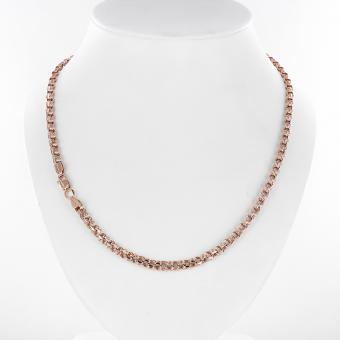 Beautiful red gold 585 chain, weave Garibaldi, width ≈ 5 mm.