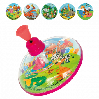Lux fairytale plastic spinning top, transparent