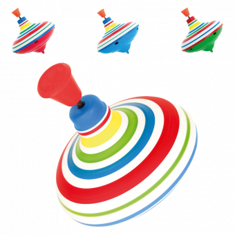 Lux rainbow plastic spinning top