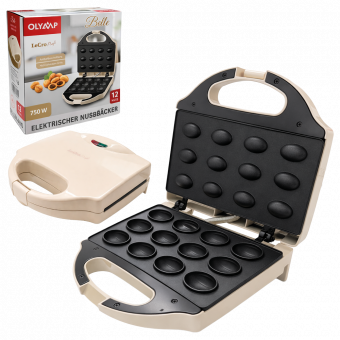 Elektrischer Backautomat Nussbäcker Belle – für 12 Nüsschen, 22.5 x 21.5 x 9.5 cm