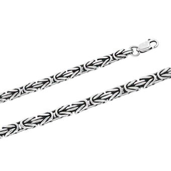 Chain and bracelet made of silver 925, width approx. 5 mm, weight in 21 cm approx. 36,27 gr., weight in 50 cm approx. 82 gr.