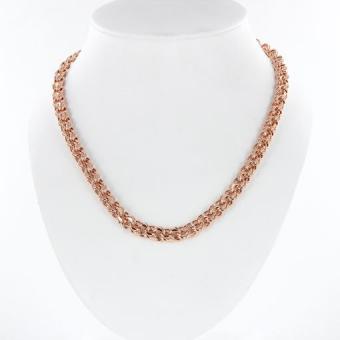 Beautiful chain and/or bracelet, red gold 585, weaving - double rollo, width approx. 8 mm, weight in 50 cm approx. 26,9 gr.