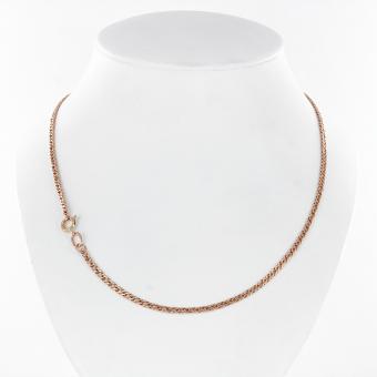 Attractive bracelet or as a chain, red gold 585, type of weaving - double carapace, width approx. 3 mm, weight in 45 cm approx. 3.02 g.