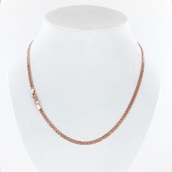 Lovely chain or bracelet, red gold 585, width approx. 3 mm, weight in 50 cm approx. 7,2 g.